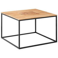 COUCHTISCH 65/65/41,5 cm quadratisch Naturfarben, Schwarz  - Schwarz/Naturfarben, Design, Holz/Metall (65/65/41,5cm) - Johann Jakob