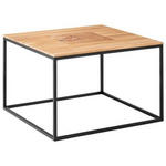 COUCHTISCH in Metall 65/65/41,5 cm  - Schwarz/Naturfarben, Design, Holz/Metall (65/65/41,5cm) - Johann Jakob