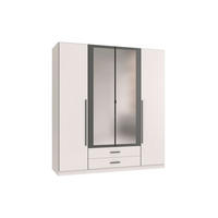 ORMAR S KLASIČNIM VRATIMA boje grafita, bijela   - bijela/boje grafita, Konvencionalno, staklo/drvni materijal (180/199/58cm) - Mömax