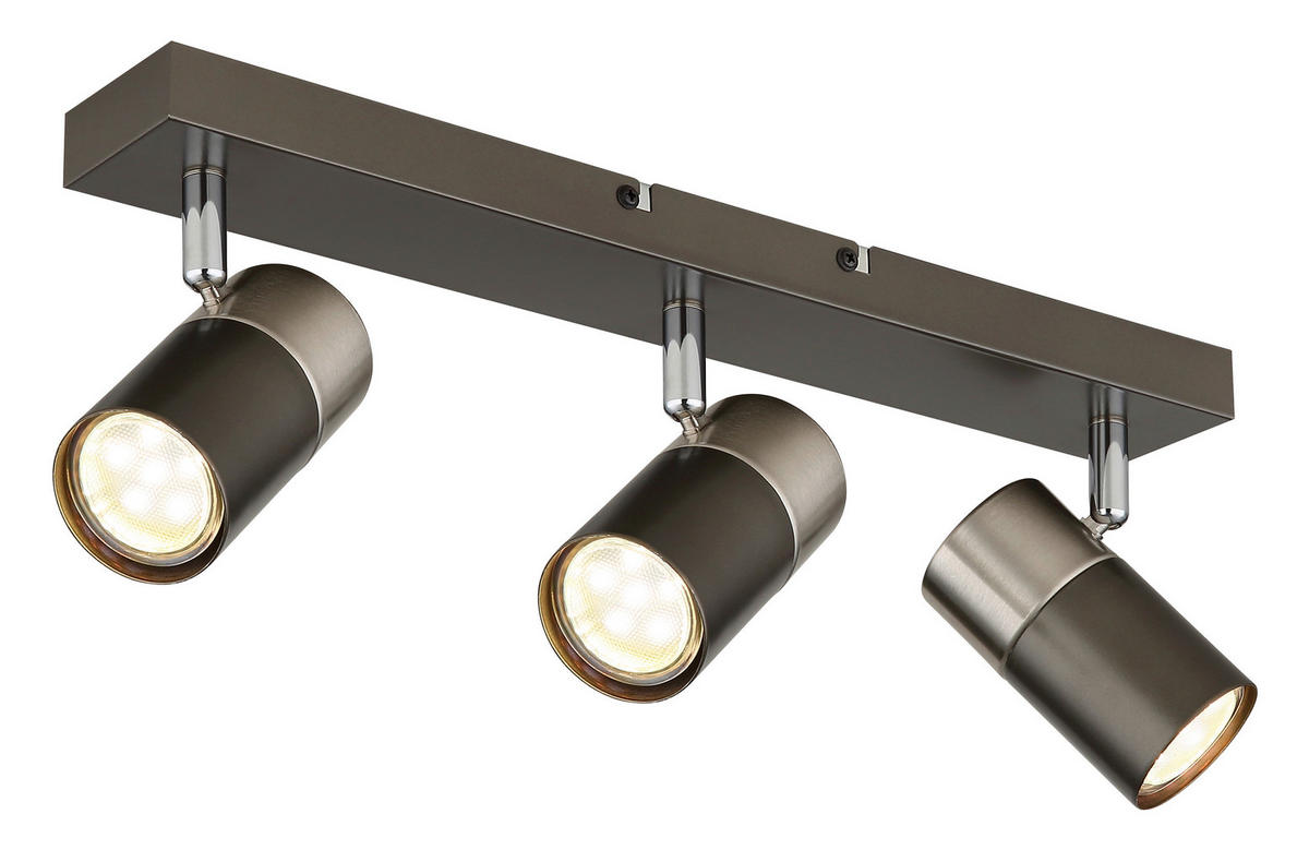STRAHLER Solin 41/6/12 cm  - Schwarzchrom/Nickelfarben, Design, Metall (41/6/12cm) - Globo