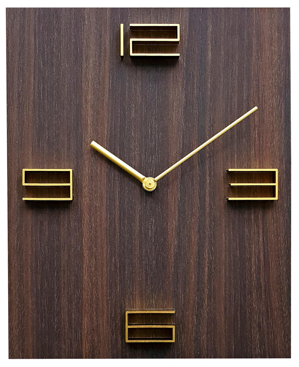 WANDUHR  30/40 cm  - Braun, Modern, Holz (30/40cm)