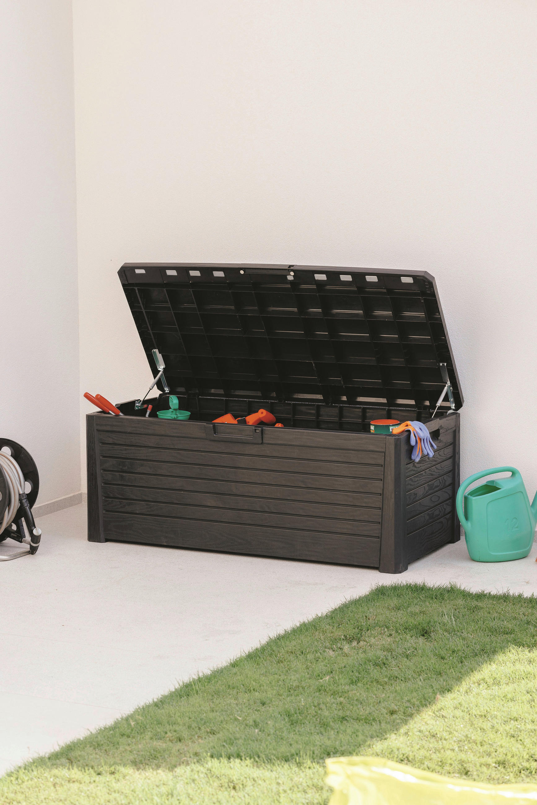 XXXLutz Kissenbox Anthrazit 148x60x72 cm