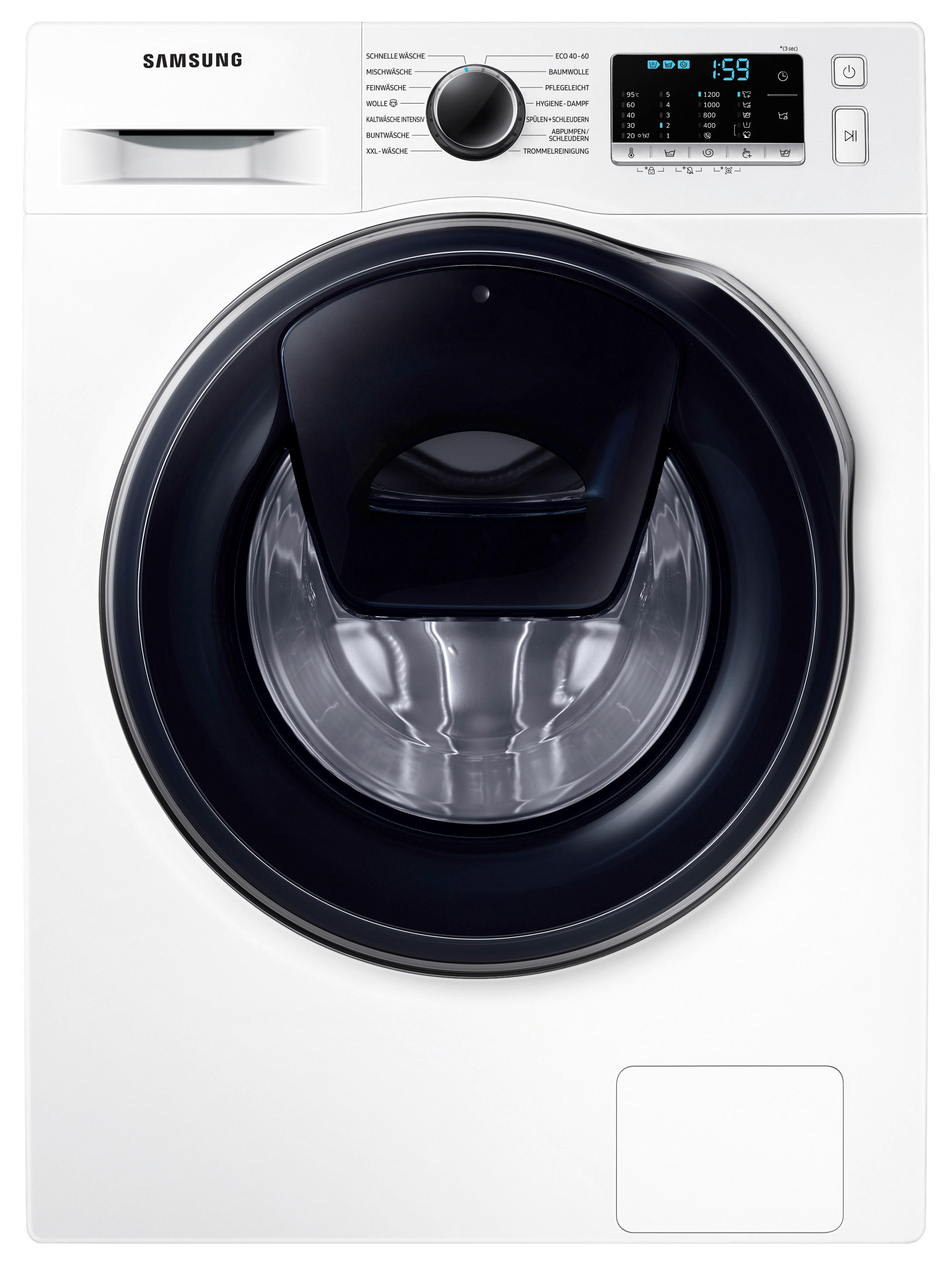 WASCHMASCHINE WW8NK52K0VW/EG   - Weiß, Basics, Kunststoff/Metall (60/85/46cm) - Samsung