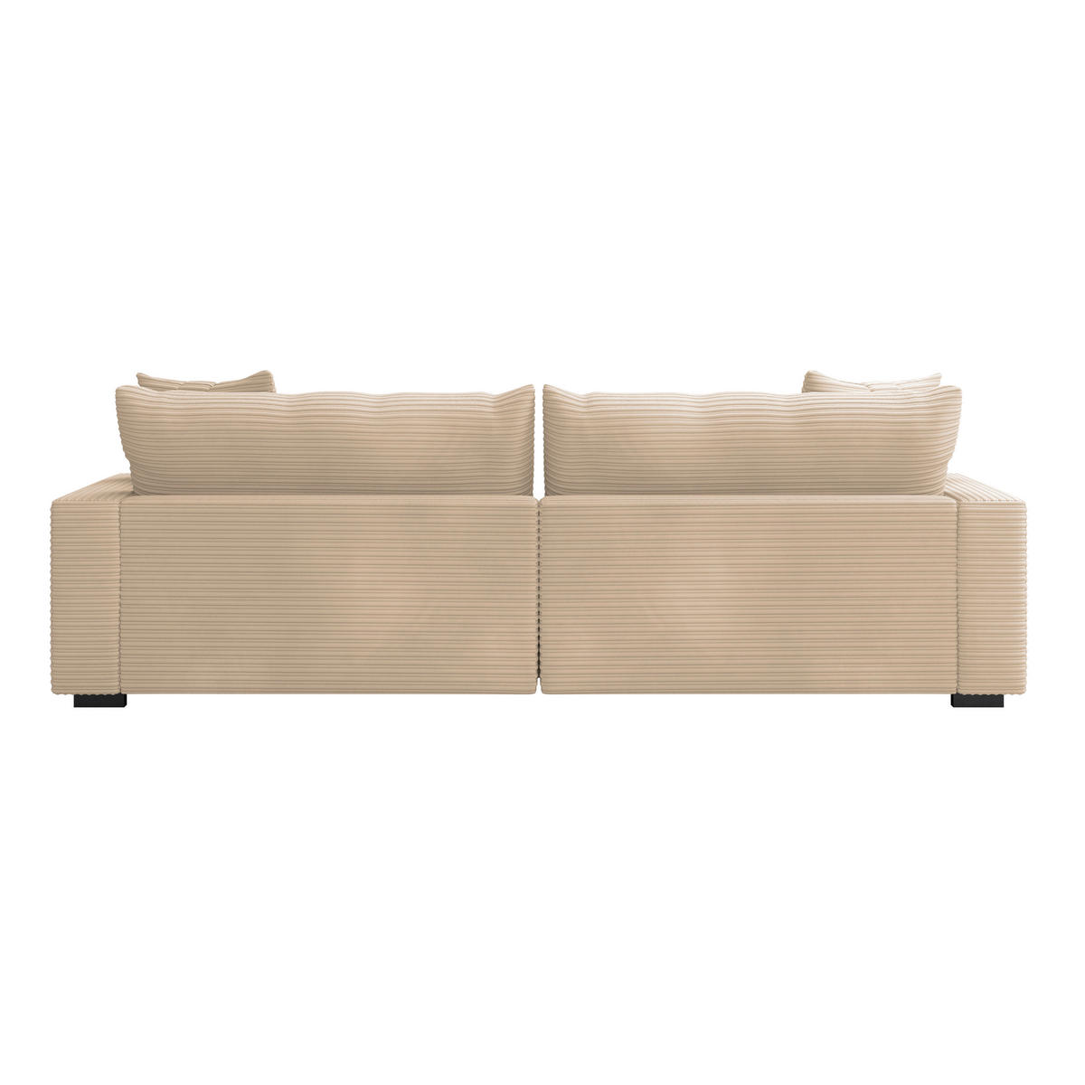 MEGASOFA Creme  - Wengefarben/Creme, Trend, Kunststoff/Textil (261/83/124cm) - Livetastic