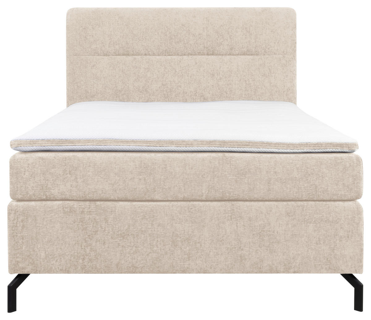 BOXSPRINGBETT 140/200 cm  in Kaschmir  - Kaschmir/Schwarz, Design, Textil/Metall (140/200cm) - Esposa
