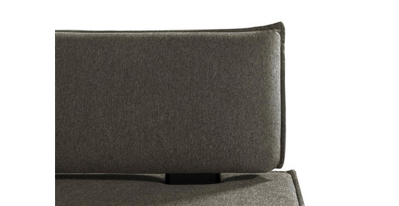 SITZBANK 173/90/65 cm Webstoff Dunkelgrau, Schwarz Buche massiv - Dunkelgrau/Schwarz, Basics, Holz/Textil (173/90/65cm) - Carryhome