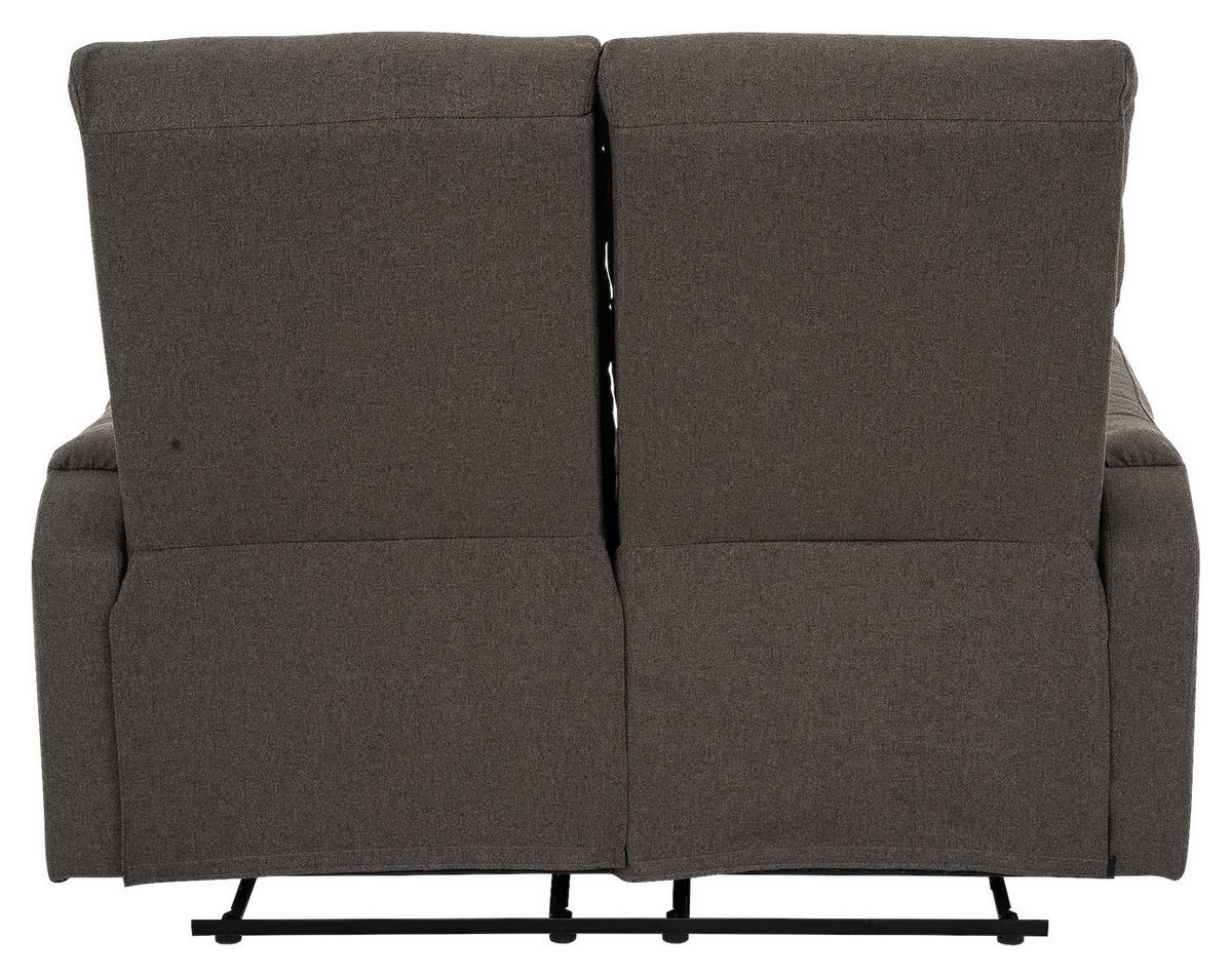 SITZGARNITUR Webstoff Graubraun  - Graubraun/Schwarz, KONVENTIONELL, Kunststoff/Textil - P & B