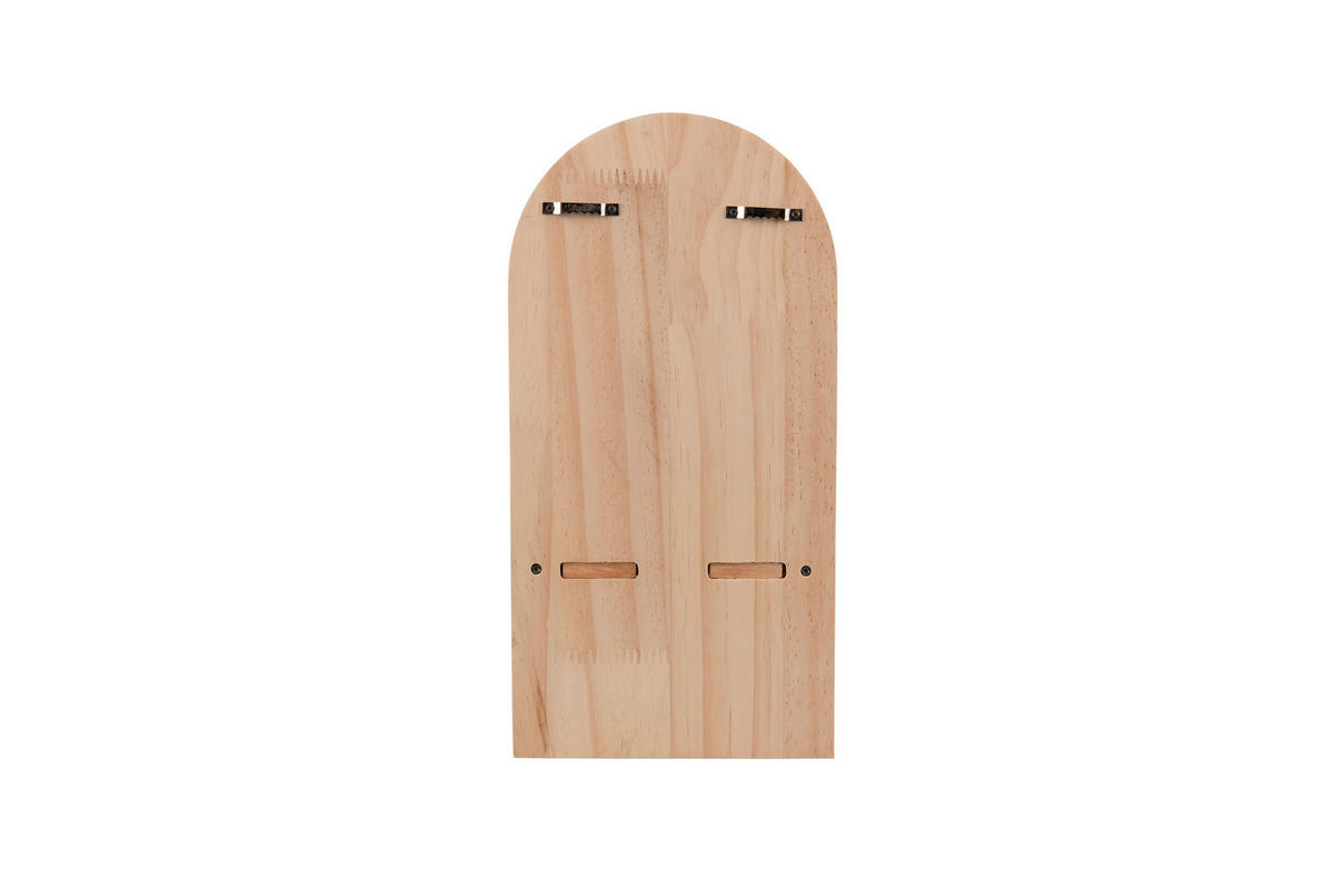 WANDREGALSET  - Naturfarben, Basics, Holz (17,8/35/11,5cm) - Milino