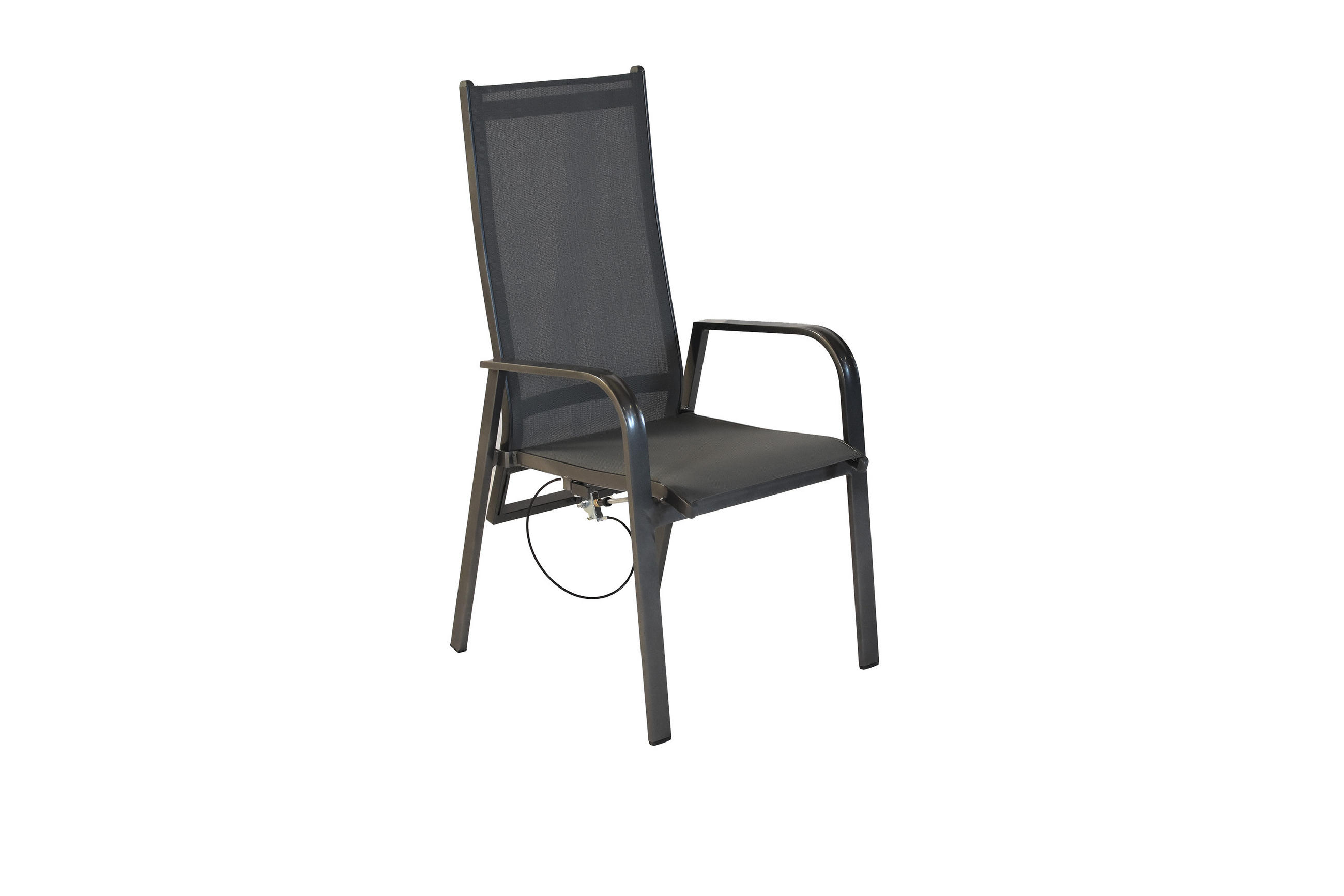 GARTENSESSEL Aluminium Graphitfarben, Grau  - Graphitfarben/Grau, MODERN, Textil/Metall (56/109,5/76cm) - Gardenson