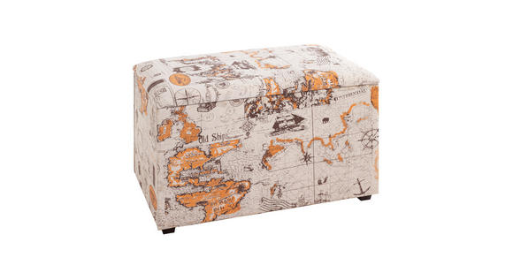 TRUHENBANK in Textil, Holzwerkstoff 65/42/40 cm - Multicolor, Basics, Holzwerkstoff/Textil (65/42/40cm) - Carryhome