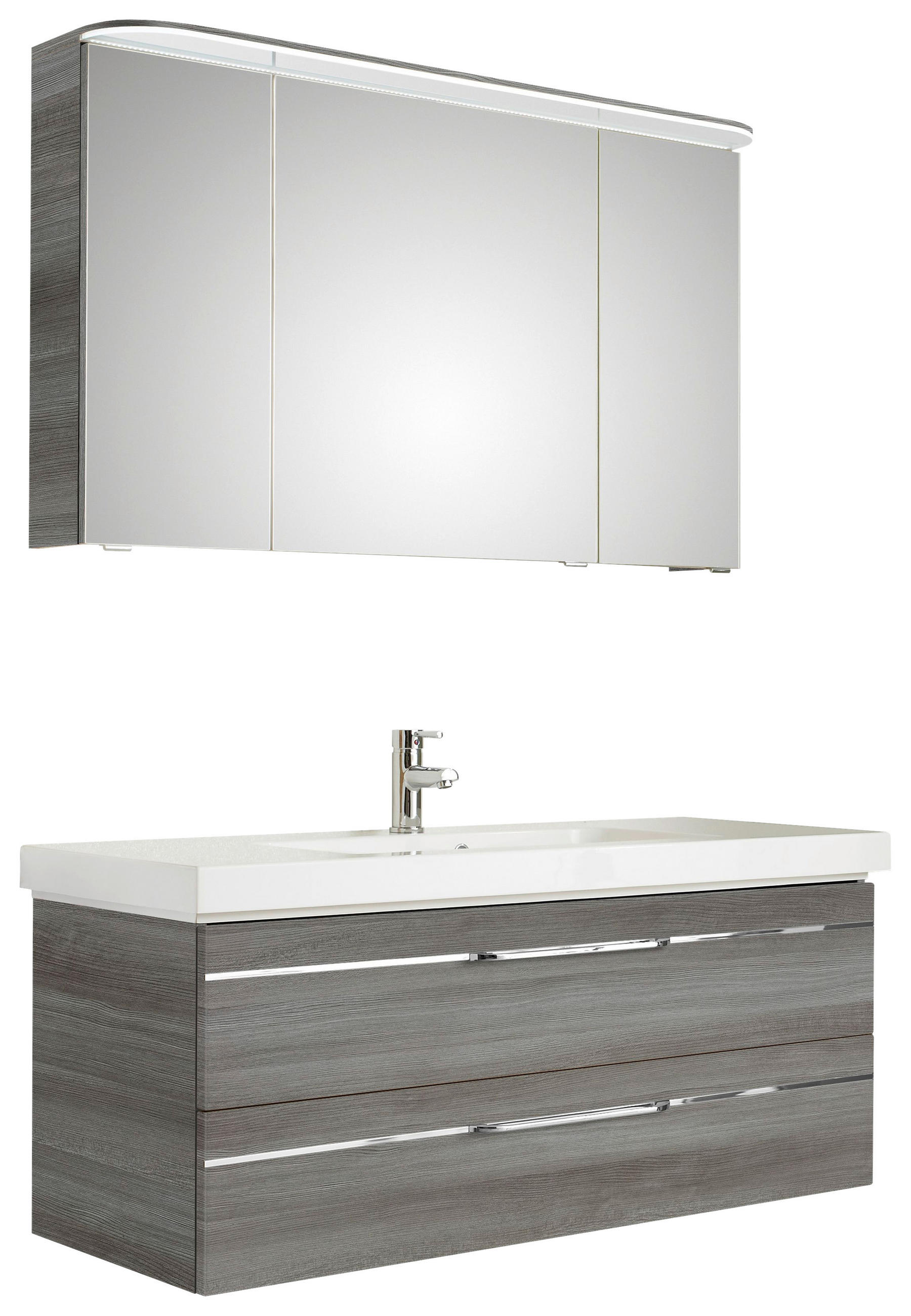 BADEZIMMER  in 123 cm  - Chromfarben/Graphitfarben, KONVENTIONELL, Glas/Holzwerkstoff (123cm) - Pelipal