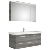 BADEZIMMER  in 123 cm  - Chromfarben/Graphitfarben, KONVENTIONELL, Glas/Holzwerkstoff (123cm) - Pelipal