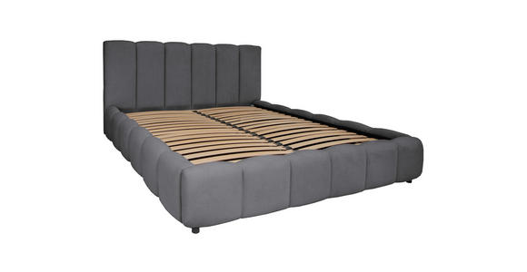 POLSTERBETT Lattenrost, Bettkasten Anthrazit 180/200 cm  - Anthrazit/Schwarz, KONVENTIONELL, Holz/Kunststoff (180/200cm) - Carryhome
