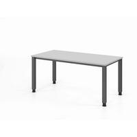 SCHREIBTISCH 160/80/68,5-81 cm Graphitfarben, Grau  - Graphitfarben/Grau, Basics, Holzwerkstoff/Metall (160/80/68,5-81cm) - Venda