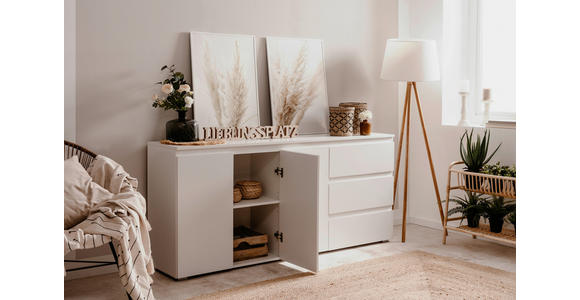 SIDEBOARD in 178/80/40 cm - Schwarz/Weiß, Design, Holzwerkstoff/Kunststoff (178/80/40cm) - Carryhome