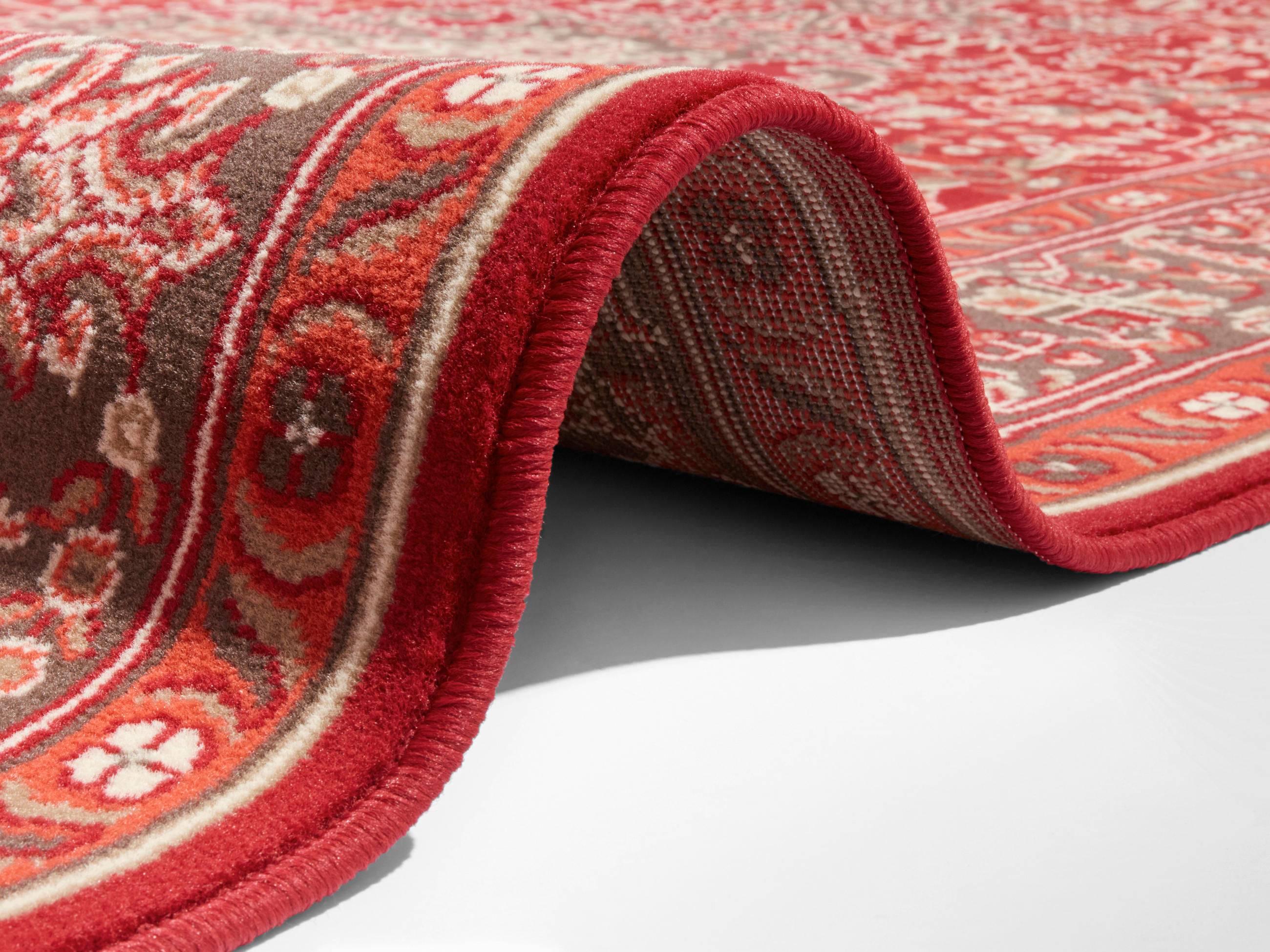 VINTAGE-TEPPICH 80/250 cm Mirkan Multicolor, Hellrot  - Hellrot/Multicolor, Basics, Kunststoff/Textil (80/250cm)