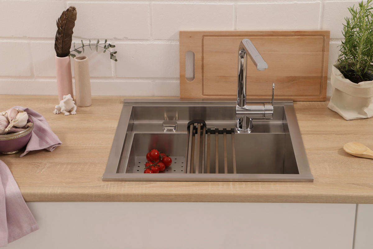 DISKHO 17501000520500100-80  - stålfärgad, Basics, metall (52/24,5/50cm) - Respekta