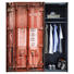 Schwebetürenschrank in Rot, Schwarz - Anthrazit/Rot, Design, Holzwerkstoff/Metall (170/195,5/60cm) - Stylife Schwebetürenschrank in Rot, Schwarz - Anthrazit/Rot, Design, Holzwerkstoff/Metall (170/195,5/60cm) - Stylife