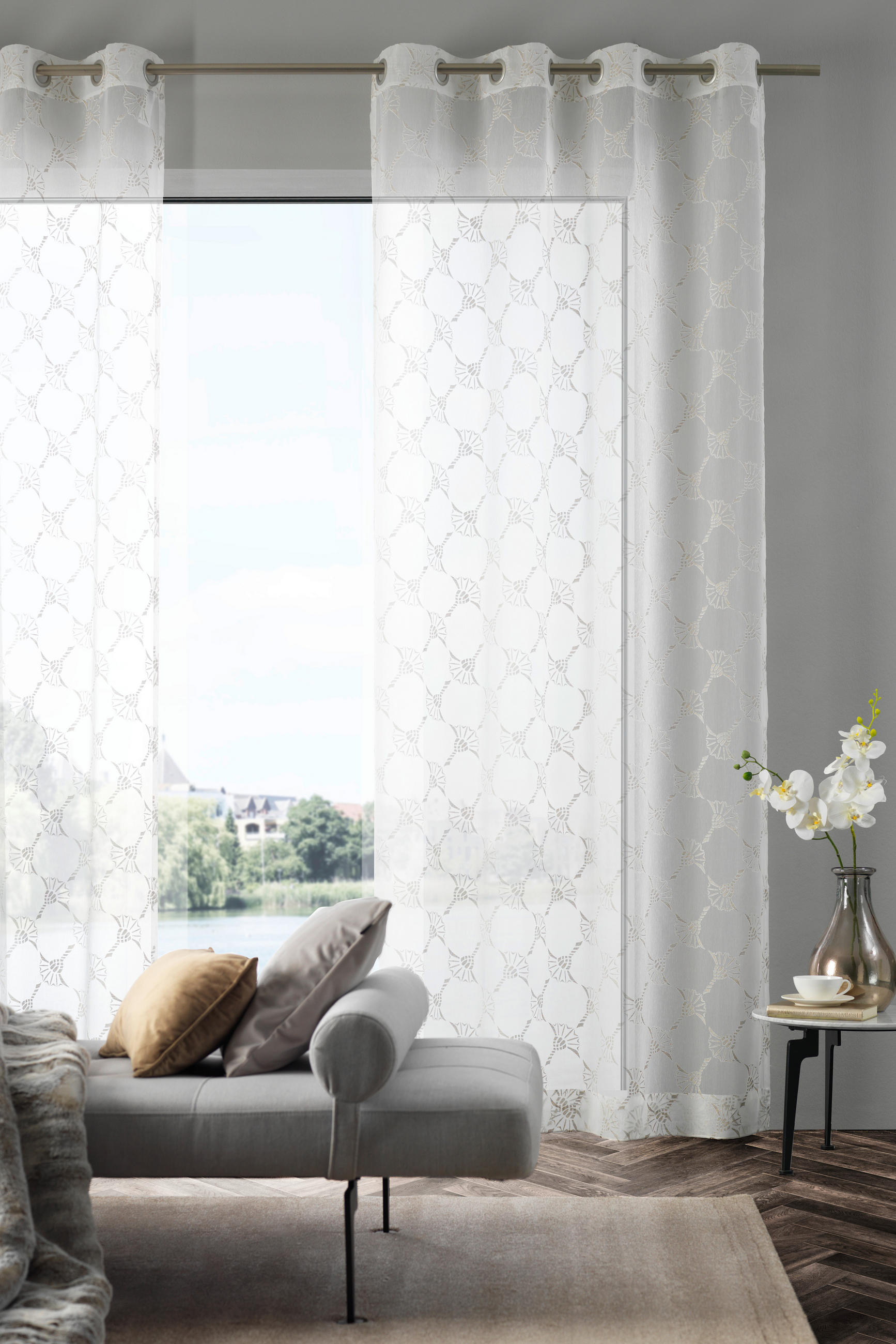 ÖSENSCHAL J-Airy transparent 140/250 cm   - Naturfarben, Design, Textil (140/250cm) - Joop!