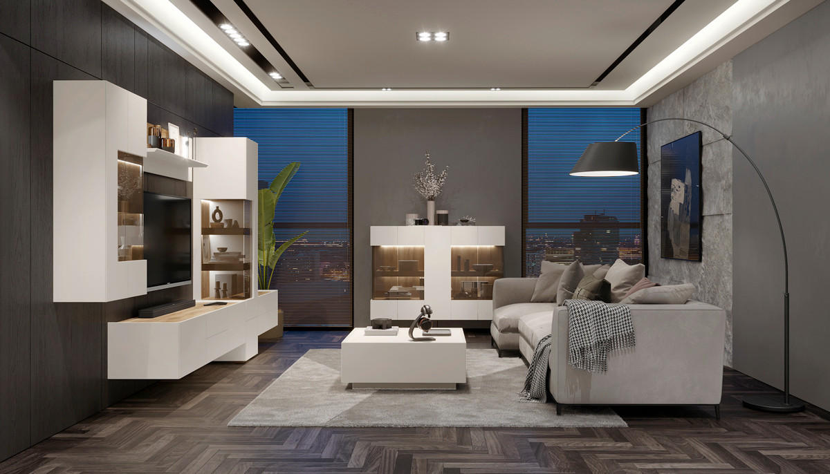 TV KOMODA kašmir  - kašmir, Dizajnerski, metal/pločasti materijal (176/37/47cm) - Voleo