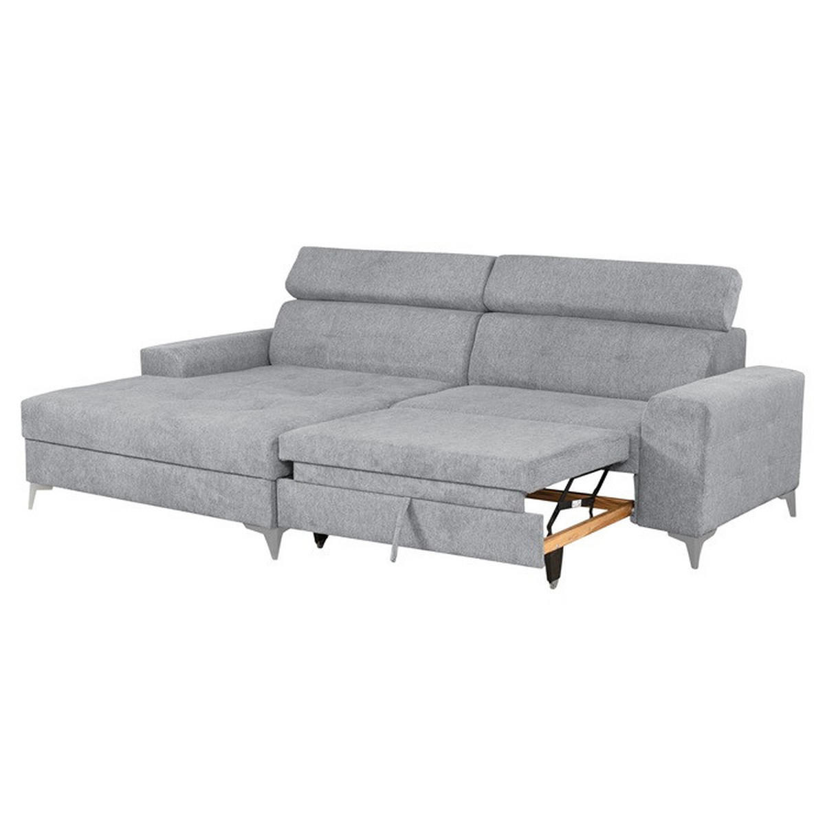 Colțar Extensibil, textil, gri - gri, Design, textil (270/95/175cm) - Carryhome