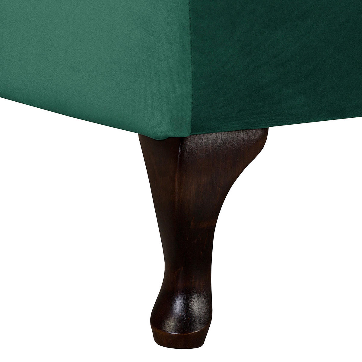 RÉCAMIERE Samt Grün  - Braun/Grün, Design, Holz/Textil (185/93/75cm) - Livetastic