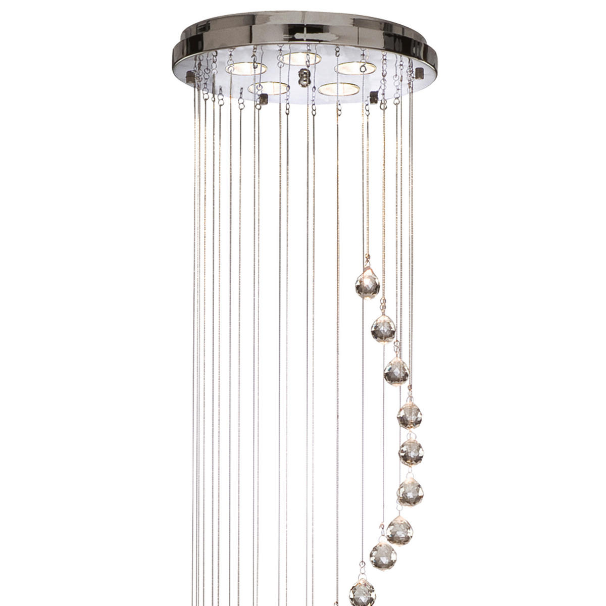DECKENLEUCHTE  30/180 cm    - Chromfarben, Design, Glas/Metall (30/180cm)