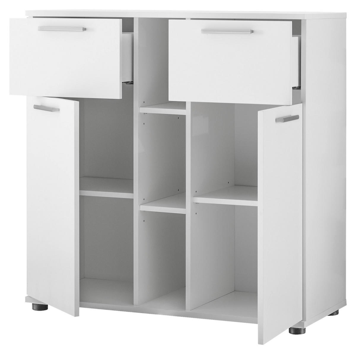 WICKELKOMMODE Weiß  - Silberfarben/Weiß, KONVENTIONELL, Holzwerkstoff/Kunststoff (89/101/78cm) - MID.YOU