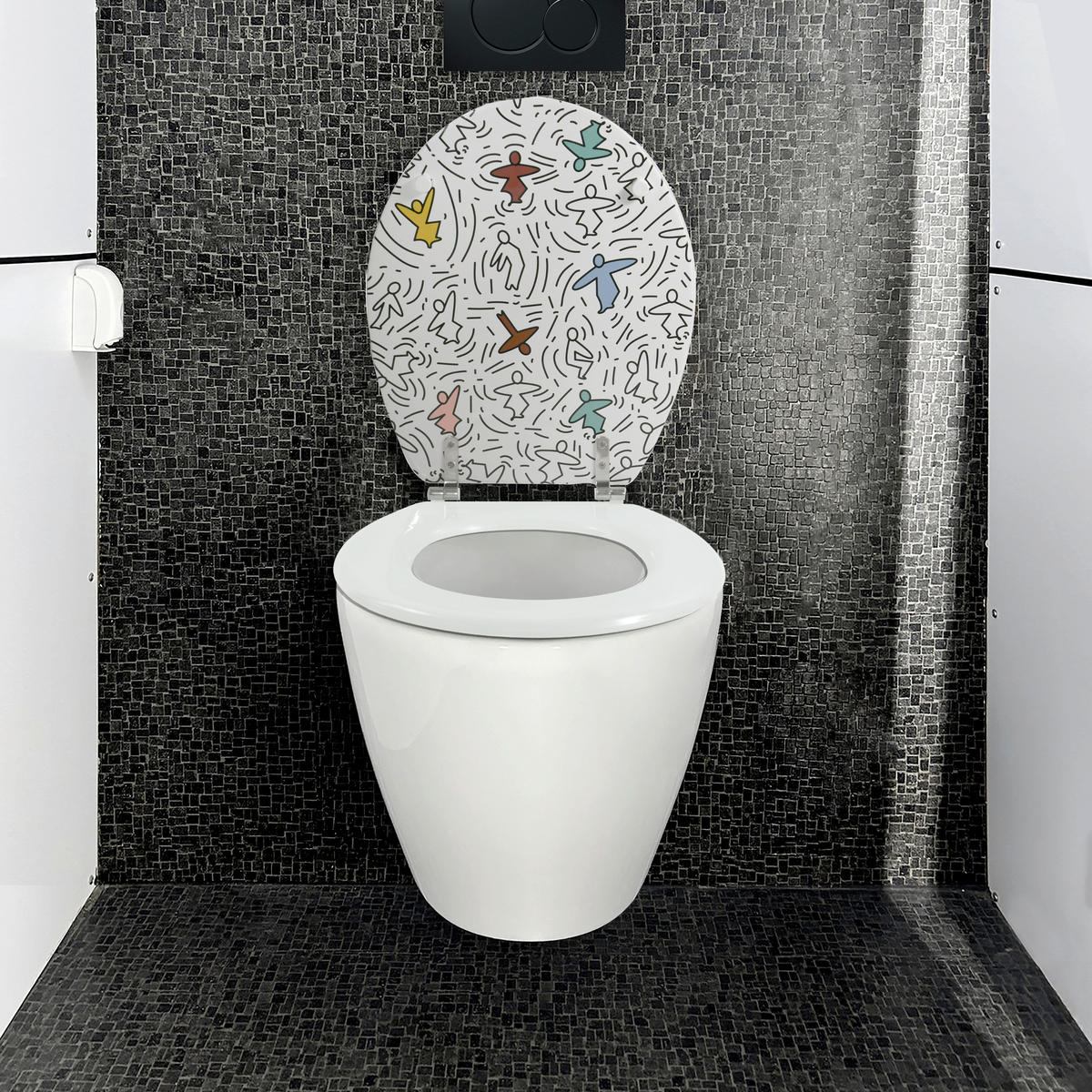 WC-SITZ Multicolor  - Multicolor, Basics, Holzwerkstoff (45/5.6/36cm) - MSV