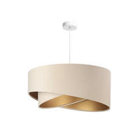 HÄNGELEUCHTE Galaxy 50/93 cm   - Beige/Goldfarben, Design, Kunststoff/Textil (50/93cm)