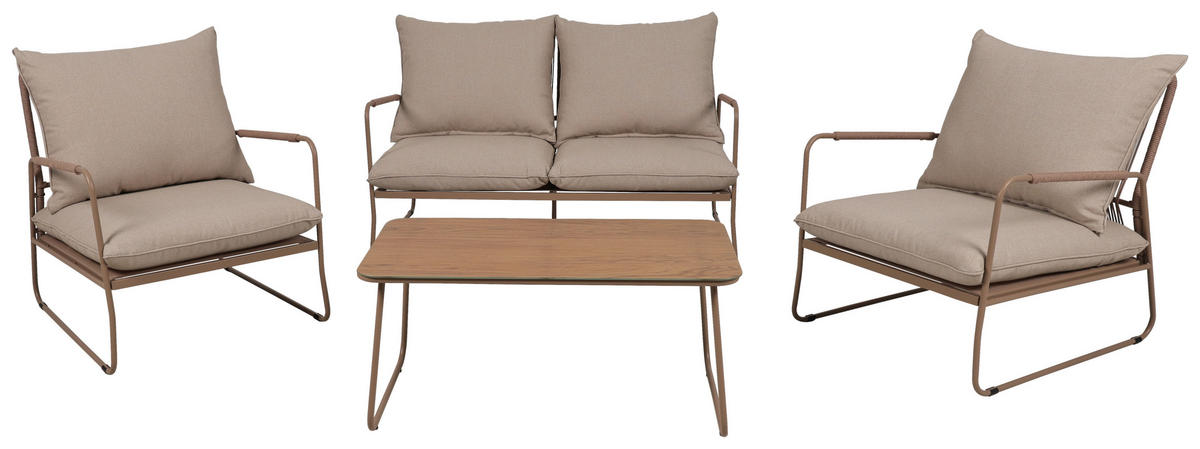 GARTENSET Webstoff Eisen  - Beige/Naturfarben, Design, Textil/Metall - Ambia Garden