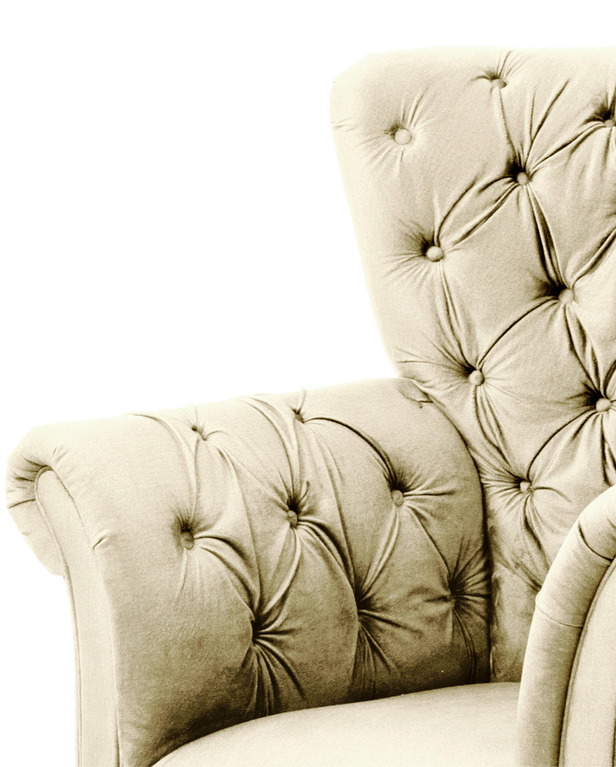 FÜLES FOTEL - bézs/fekete, Design, textil/fa (96/112/86cm) - MID.YOU