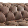 CHESTERFIELD-SOFA Dunkelbraun Echtleder  - Dunkelbraun, LIFESTYLE, Leder/Holz (200/74/101cm) - Landscape