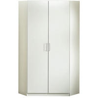 ROHOVÁ SKŘÍŇ, bílá, 95/198 cm - bílá/barvy hliníku, Konvenční, kompozitní dřevo/plast (95/198cm) - MID.YOU
