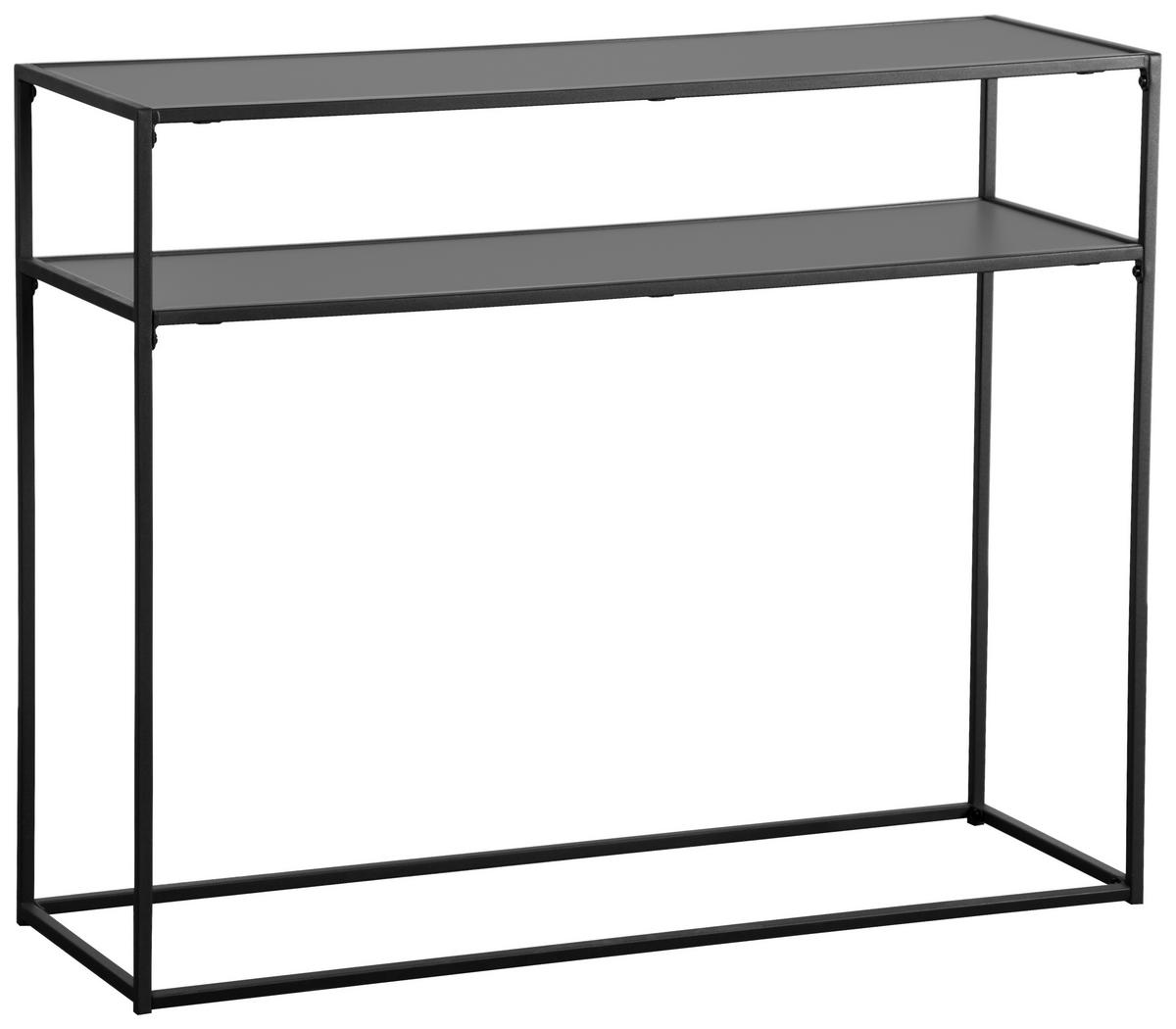 KONSOLENTISCH Schwarz  - Schwarz, Basics, Holzwerkstoff/Metall (100/32/79cm) - Boxxx