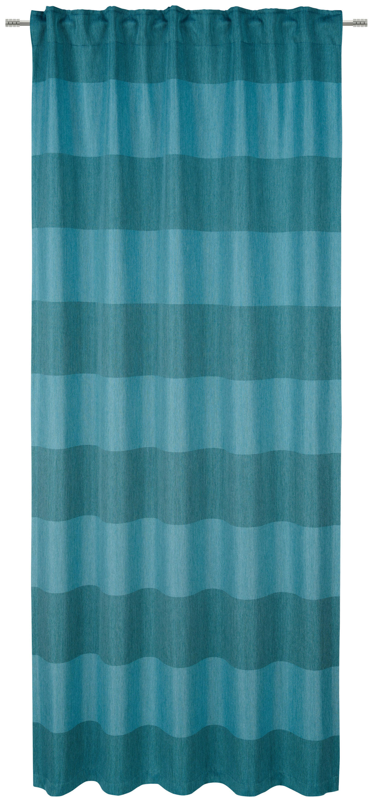 WÄRMESCHUTZVORHANG Verdunkelung  - Petrol, Basics, Textil (140/245cm)