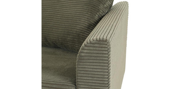 ECKSOFA Dunkelgrün Cord  - Dunkelgrün/Schwarz, KONVENTIONELL, Holz/Textil (150/218cm) - Carryhome