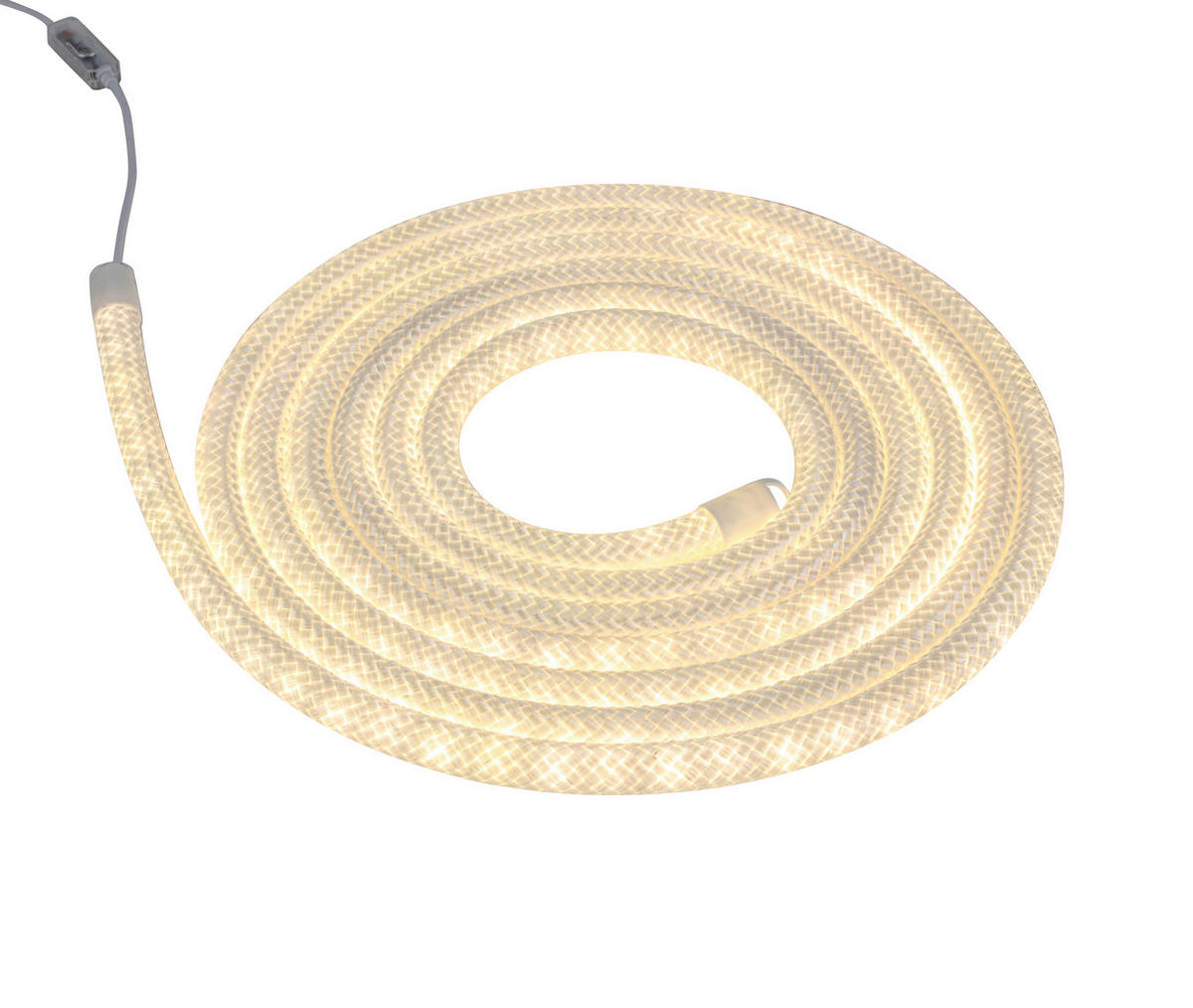 LED-DEKOLEUCHTE 500 cm  - Transparent/Weiß, Trend, Kunststoff/Textil (500cm) - Novel