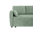 SCHLAFSOFA Chenille Mintgrün  - Schwarz/Mintgrün, KONVENTIONELL, Kunststoff/Textil (161/90/108cm) - Carryhome