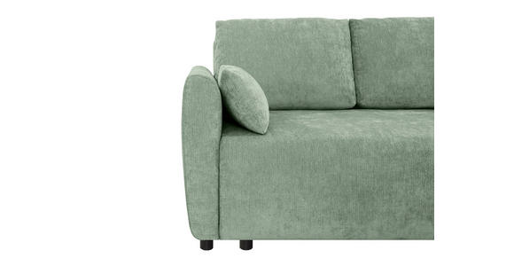 SCHLAFSOFA Chenille Mintgrün  - Schwarz/Mintgrün, KONVENTIONELL, Kunststoff/Textil (161/90/108cm) - Carryhome