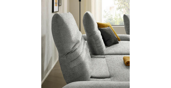 ECKSOFA  in Bouclé Grau  170-195/280 cm  - Schwarz/Grau, Design, Textil/Metall (170-195/280cm) - Dieter Knoll