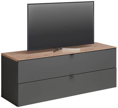 TV-ELEM 140/62/44 cm  - grafitszürke/fekete, Modern, faalapú anyag/fém (140/62/44cm) - Hom`in