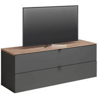TV-ELEM 140/62/44 cm  - grafitszürke/fekete, Modern, faalapú anyag/fém (140/62/44cm) - Hom`in