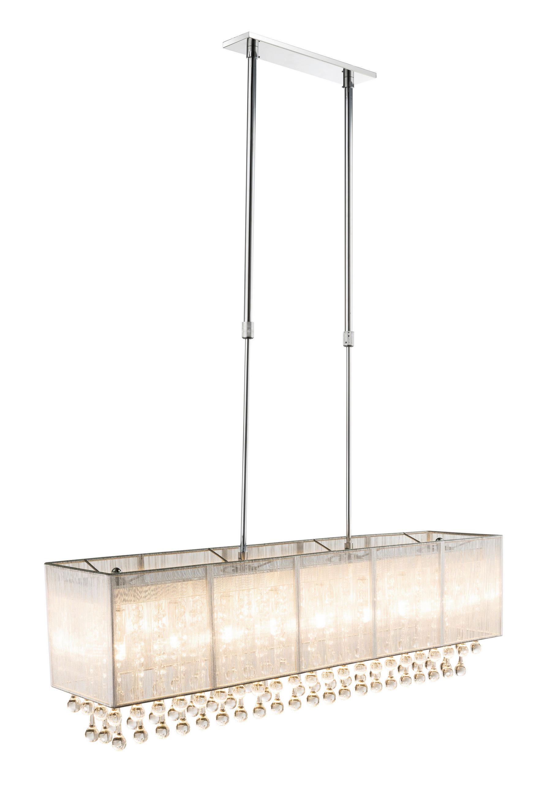 LUSTER    90/18/120 cm    - srebrna, Lajfstajl, staklo/metal (90/18/120cm)