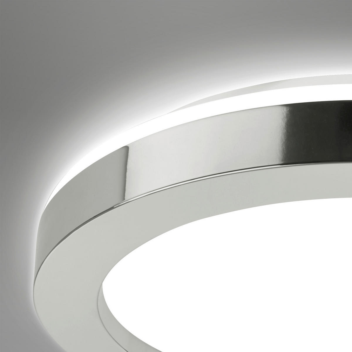 LED-BADEZIMMER-DECKENLEUCHTE - Chromfarben, Basics, Kunststoff/Metall (41/6cm)