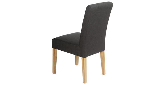 STUHL Webstoff Anthrazit - Eichefarben/Anthrazit, KONVENTIONELL, Holz/Textil (48/95/61cm) - Carryhome