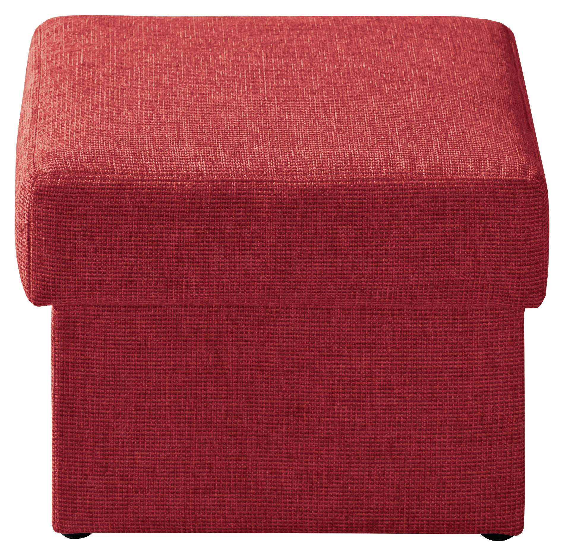 HOCKER Rot  - Rot/Schwarz, Design, Kunststoff/Textil (55/45/55cm) - Livetastic