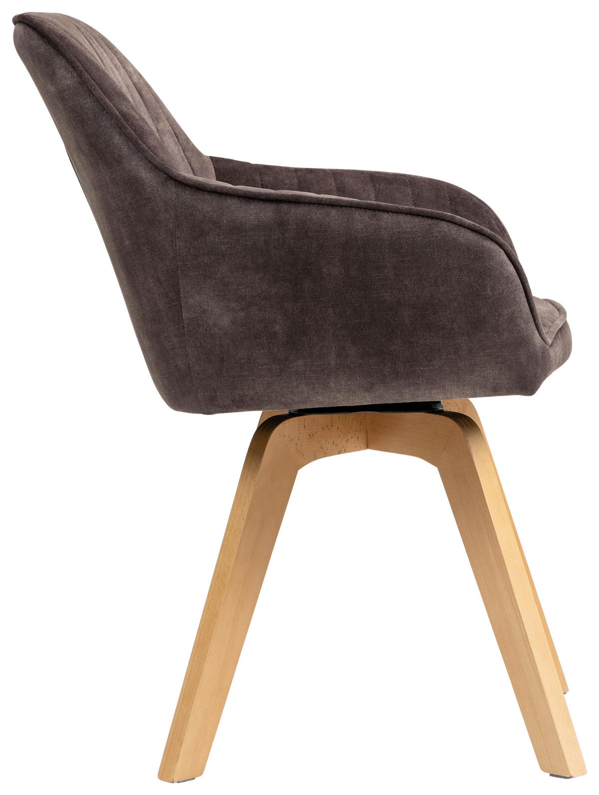 Armlehnstuhl Hanna  in  - Dunkelbraun/Buchefarben, KONVENTIONELL, Holz/Textil (63/83/63cm) - MID.YOU