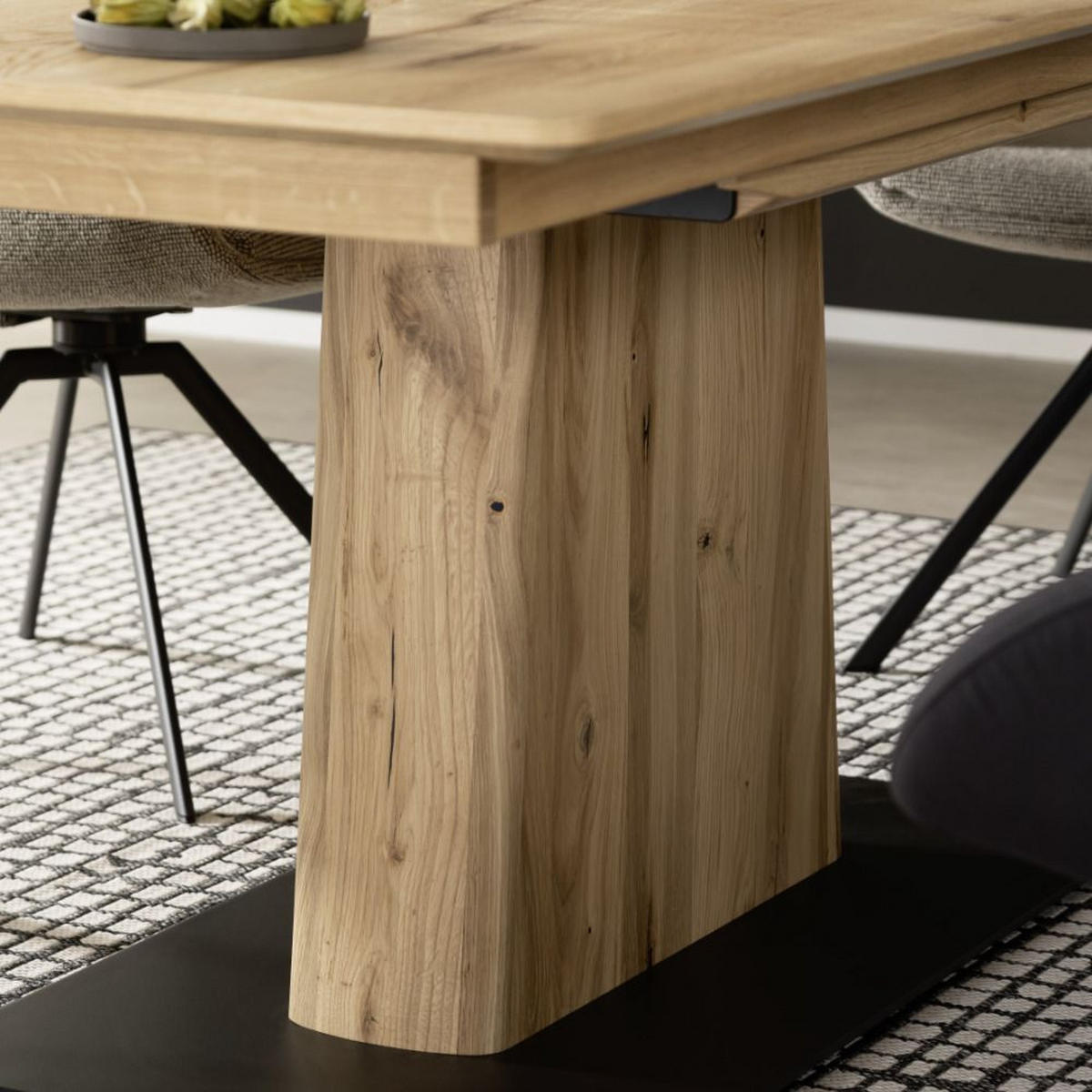 ESSTISCH in Holz, Metall 190/100/75 cm  - Eichefarben/Anthrazit, Design, Holz/Metall (190/100/75cm) - Schöner Wohnen