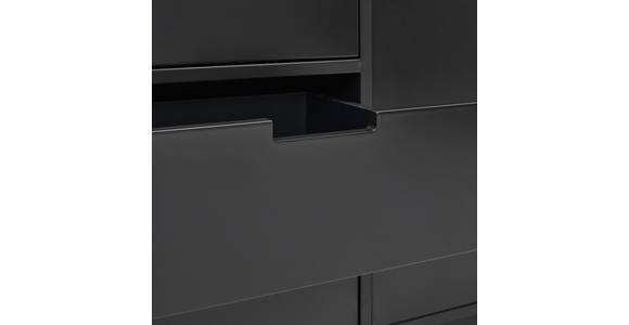 SIDEBOARD in 136/79/40 cm - Anthrazit/Schwarz, Design, Holzwerkstoff/Metall (136/79/40cm) - Novel
